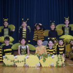 students dressed as bees