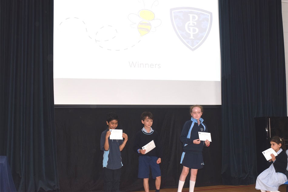 kids accepting awards