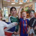 Students in sports gear
