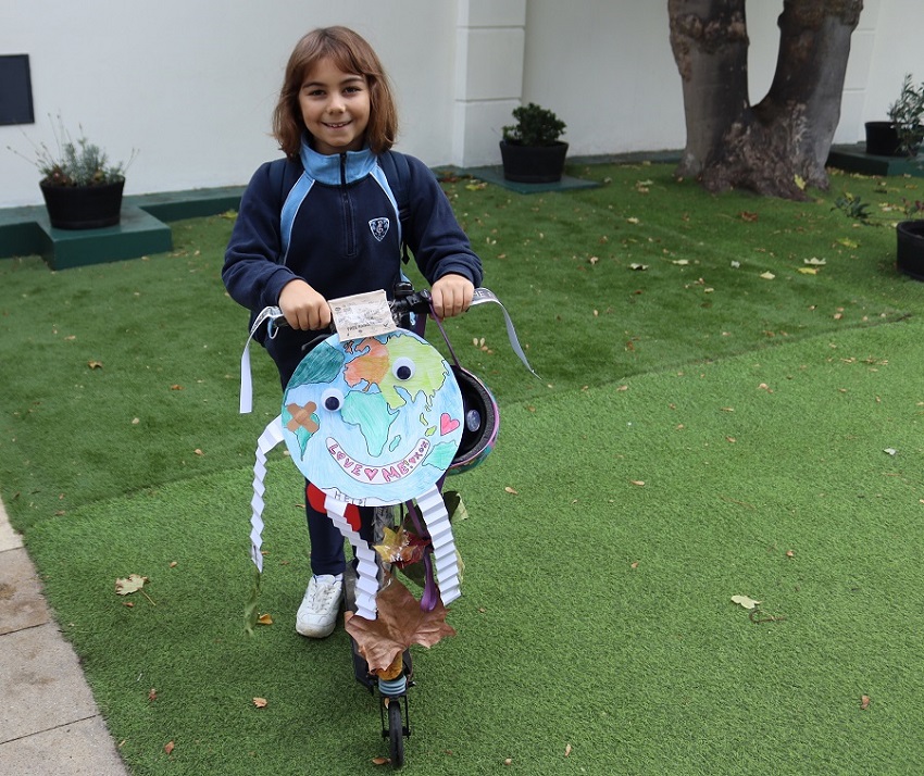 child on a scooter