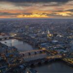 sunset view of London