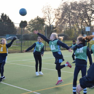 students playing sports