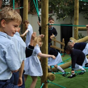 students playing